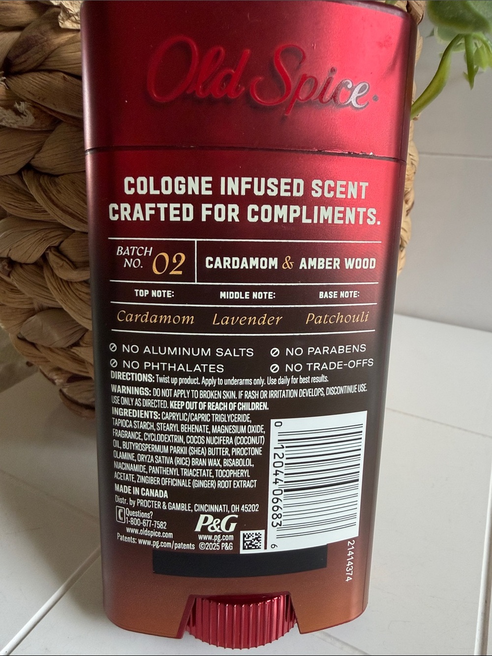 Old Spice Cardamom & Amber Wood Men's Deodorant Stick - - Picture 2 of 2